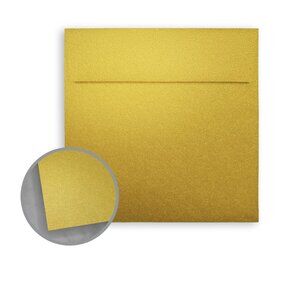 Twenty-five (25) 6.5" Square Gold Metallic Envelopes